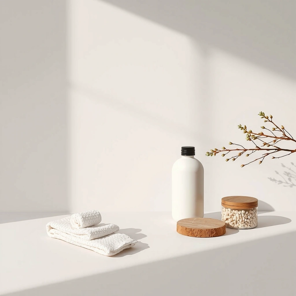 Spa-like background with soft natural elements